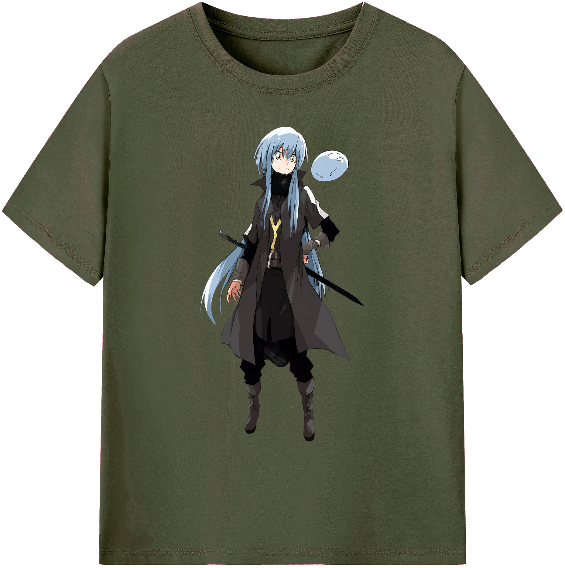 （画像用） 転スラ Regarding Reincarnated to Slime 綿100％ メンズ半袖Tシャツ｜肌触りやわらか＆通気性